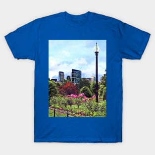 Boston MA - Boston Commons and Skyline T-Shirt